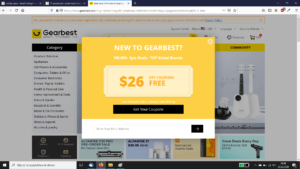 Sklep gearbest oferuje nowym klientom kupony warte 26 dolarow