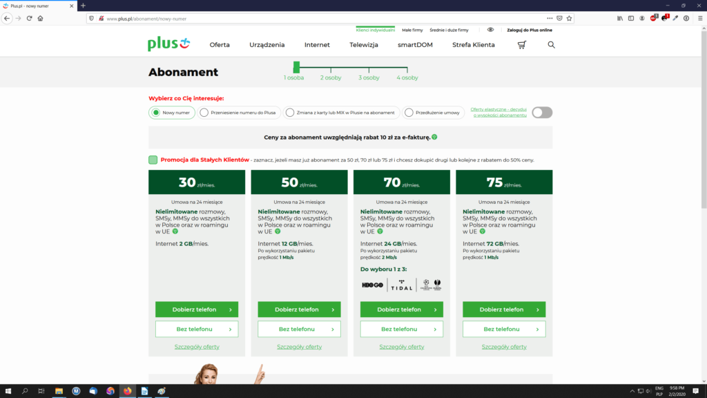 oferta abonamentow w Plus stara.jakaoferta.pl