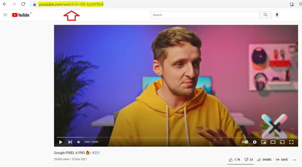 Pobieranie z yt - kopiowanie adresu