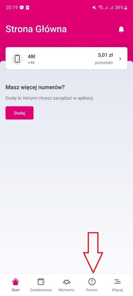 Pierwszy krok do wymiany karty na eSIM w sieci T-Mobile - aplikacja