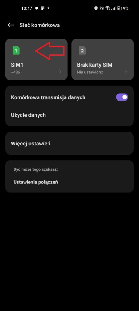 Krok drugi ustawienia Internetu w Orange