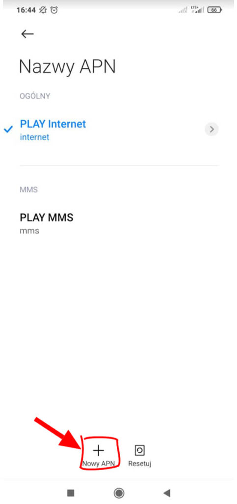jak skonfigurować Internet w Play - krok 4