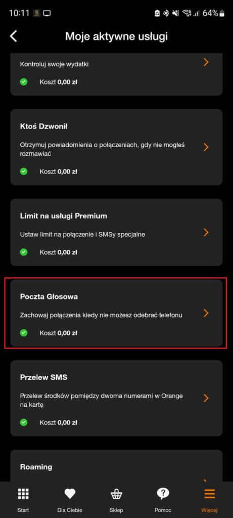 Ustawienie poczty głosowej w sieci Orange