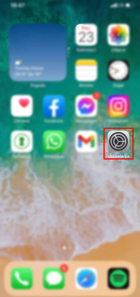 roaming w iPhone jak włączyć krok 1