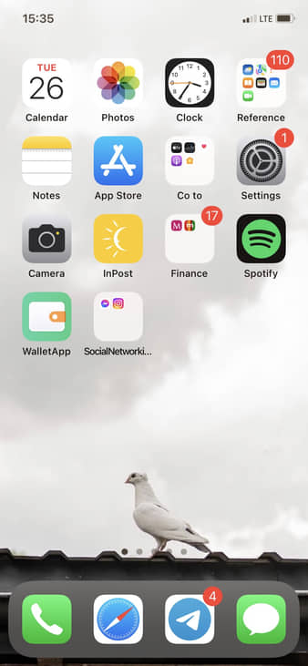 ekran główny w iOS