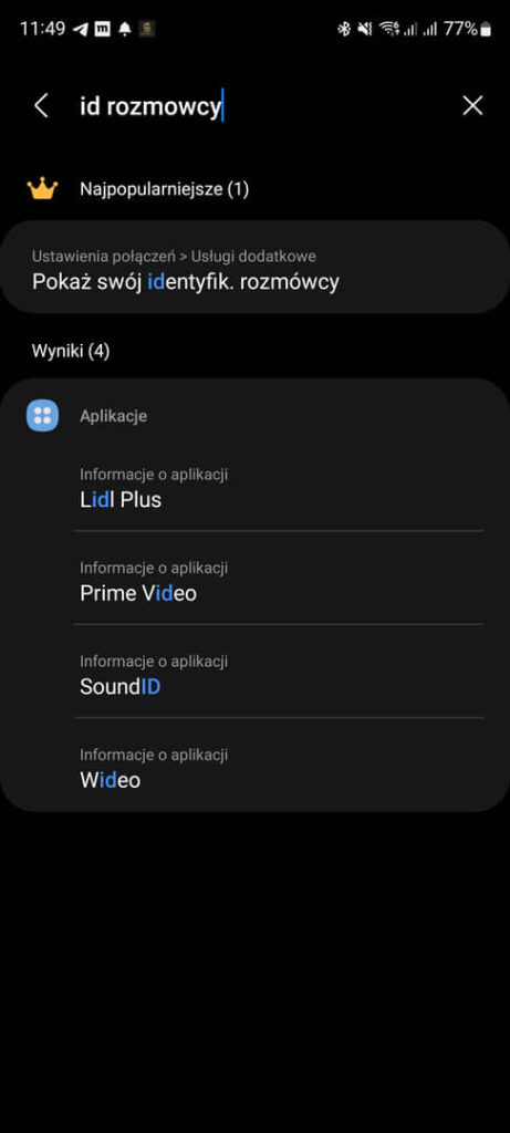 ID rozmówcy i zastrzeganie numeru