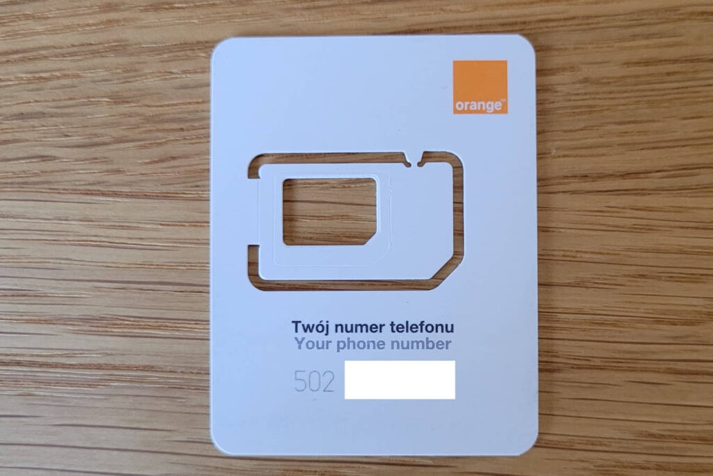 numer telefonu na karcie SIM Orange