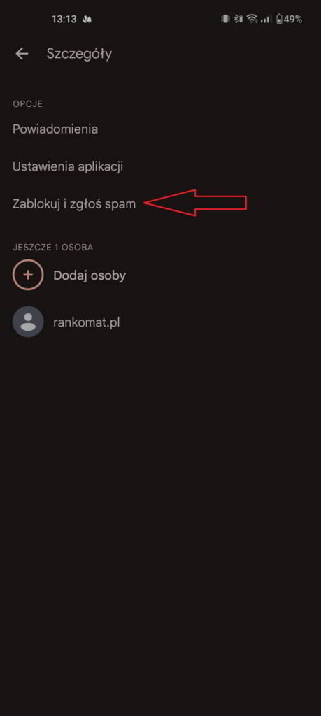 jak zablokować niechciane SMSy - krok 2