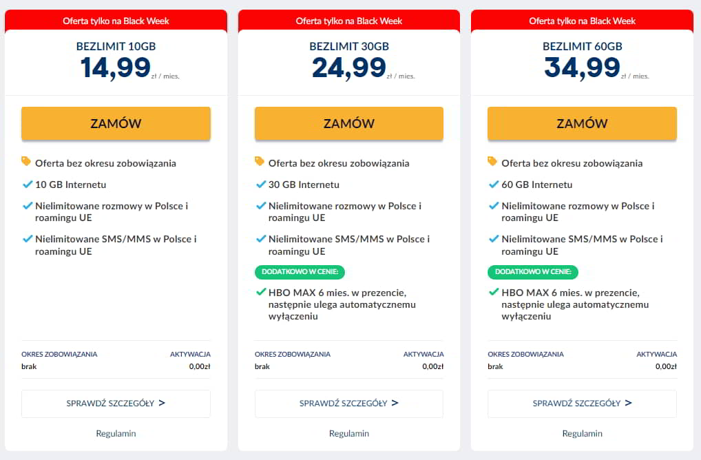 Oferty sieci Vectra na Black Friday