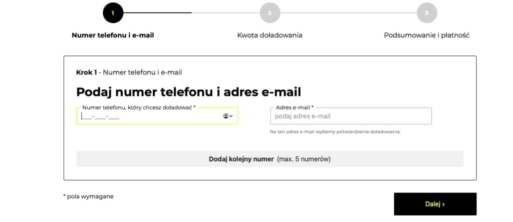 doładowanie a2mobile przez Internet