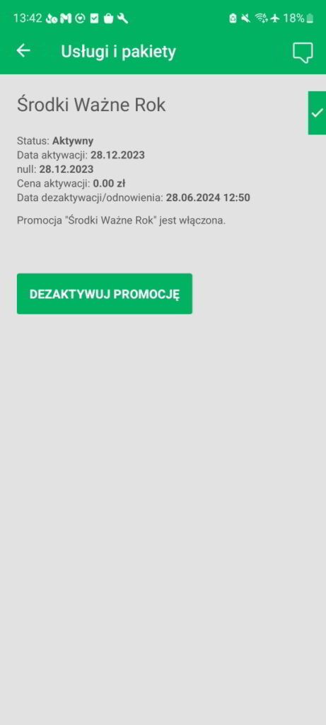 Rok ważności konta w aplikacji iPlus - uruchomienie