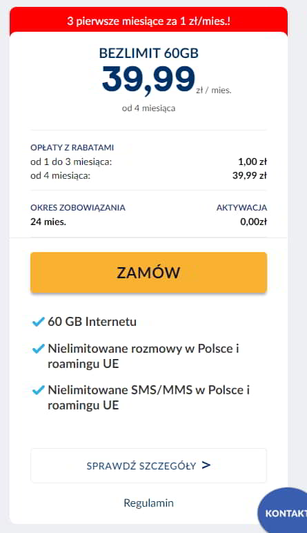 3 miesiące gratis w Vectrze