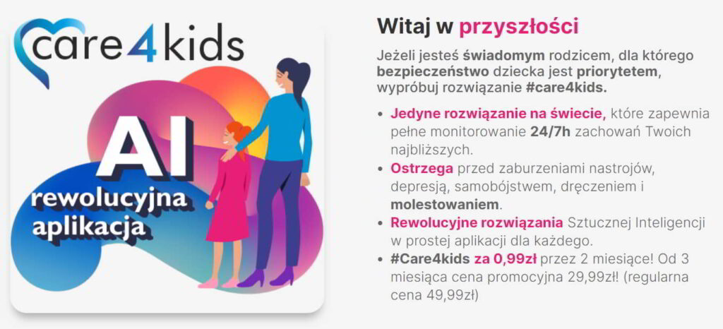 Usługa dbania o dzieci w Internecie - Care4Kids od CrossMobile