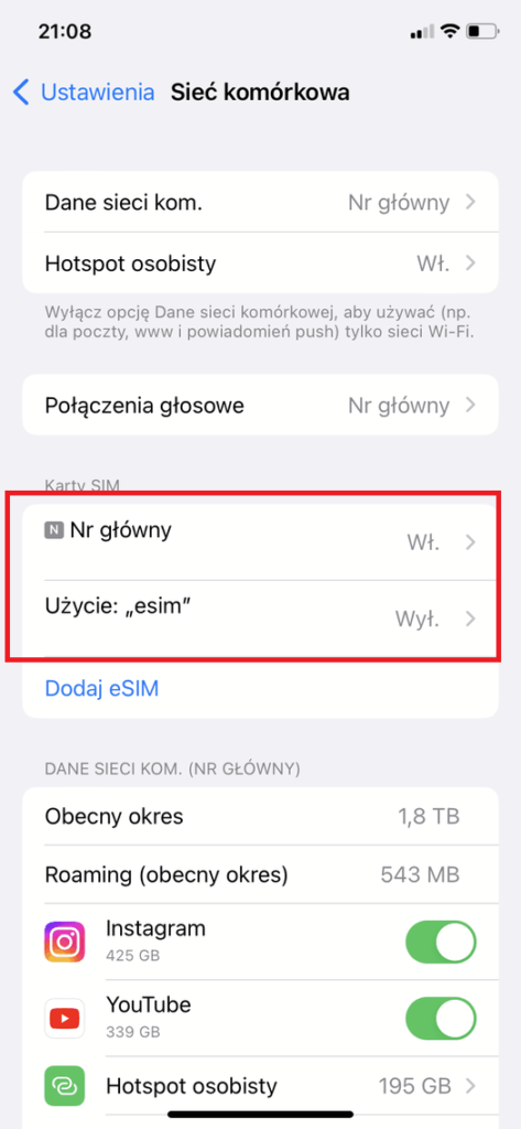 Krok 3 konfiguracji MMS w sieci Plus dla systemu iOS