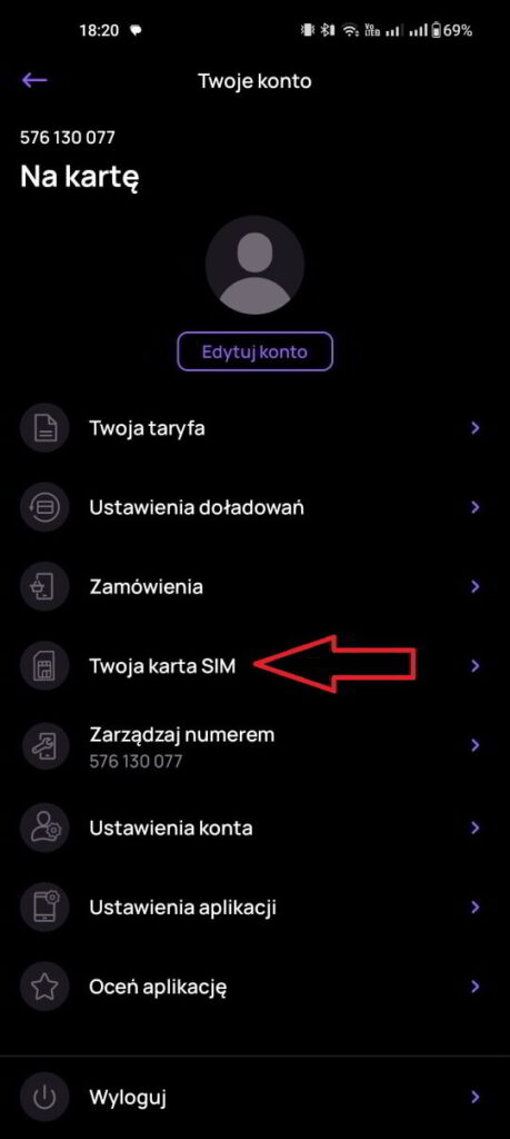Ustawienia dotyczące karty SIM w Play24