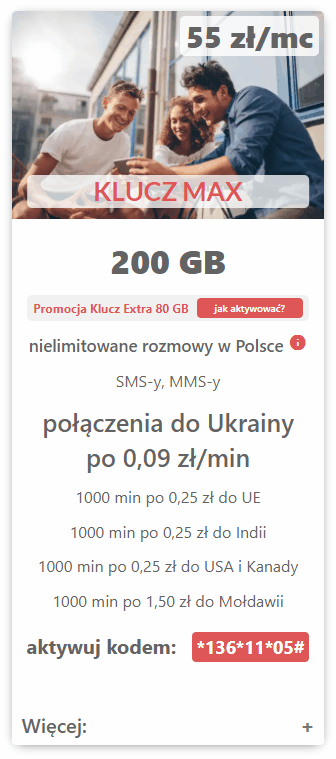Dwieście gigabajtów w pakiecie Klucz Mobile